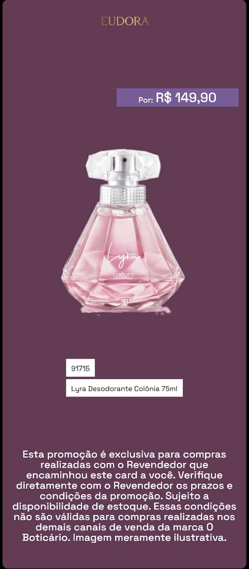 foto Perfumes Lyra Desodorante Colônia